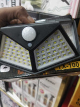 100 LED Solar Motion Sensor Wall Light for Garden & Gate