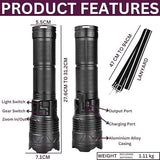 Rechargeable LED Flashlight for Indoor, Outdoor & Travel Use
