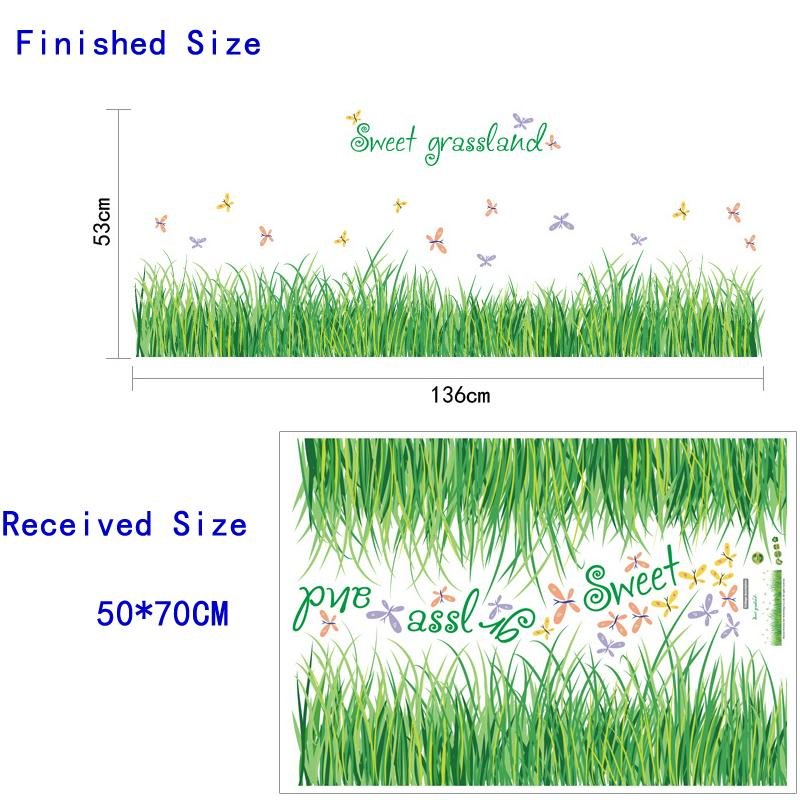 Green Grass Wall Sticker for Everyday Home Decor & Use