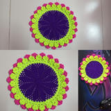 3-Piece Pink & Yellow Handmade Crochet Table Mat Set
