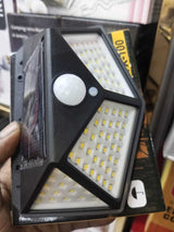 100 LED Solar Motion Sensor Wall Light for Garden & Gate