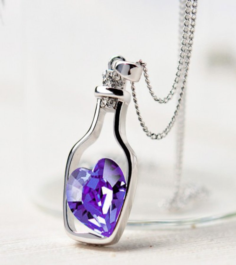 Blue Heart Bottle Locket for Women Fashion, Party & Gifts